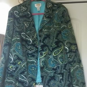 Talbots plus size paisley blazer